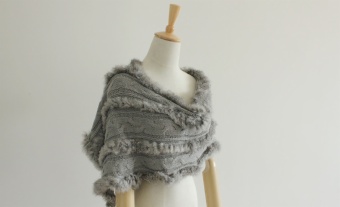 Natural-fur-shawl  ES612C-2 
